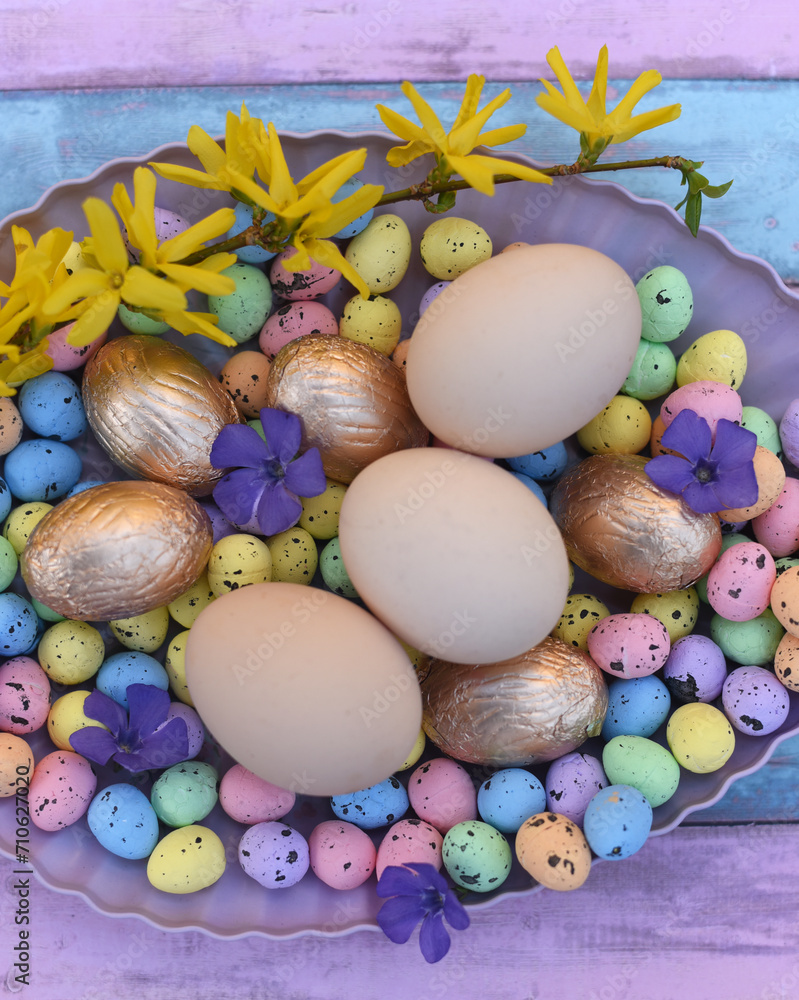 Obraz premium Easter. Lots of Easter eggs