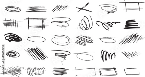 Hand drawn lines, drawing, stroke, black pen, vector drawing