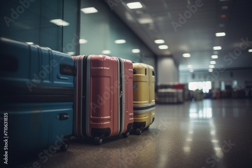 suitcases in the train station