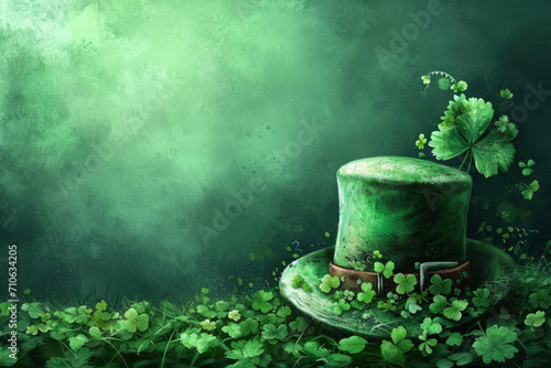 It is customary to wear green clothing, accessories, and even green-dyed food or drinks on St. Patrick's Day. photo