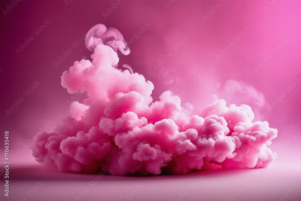 Pink smoke on pink backdrop