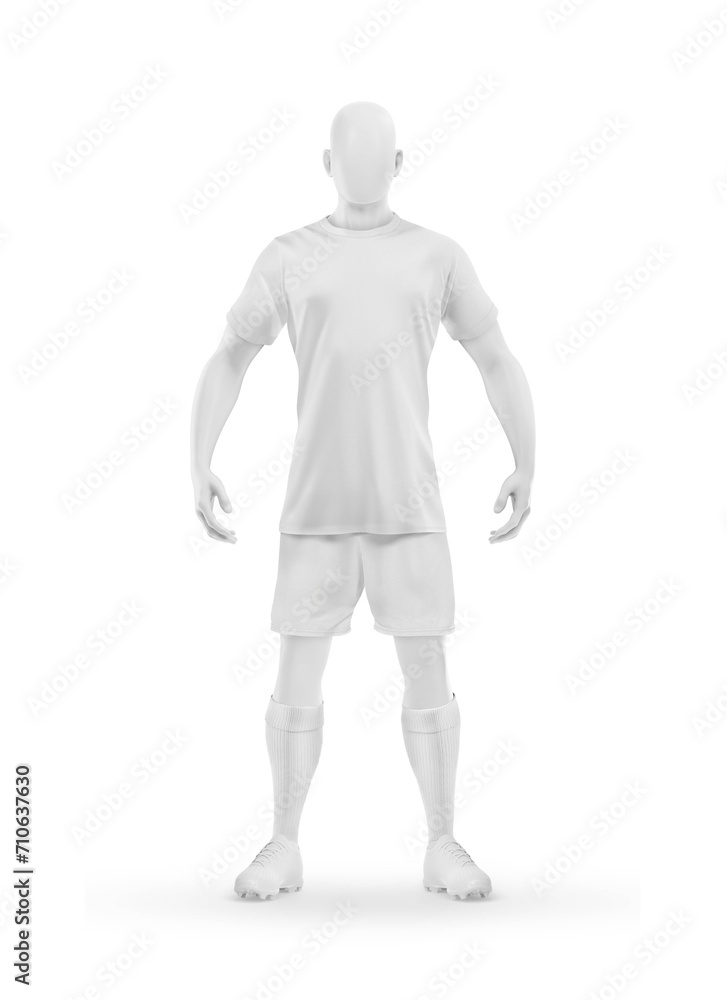 Uniform Soccer Front View on white background Uniform Soccer Front View on white background