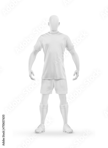 Uniform Soccer Front View on white background