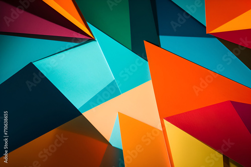 Geometrical multicolored background, minimalist coloured background | Ai generated