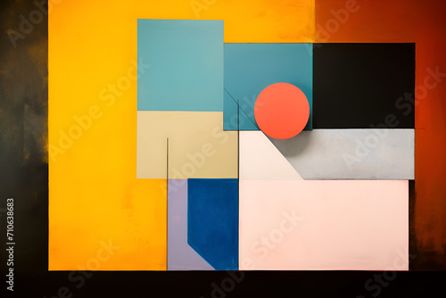 Geometrical multicolored background, minimalist coloured background | Ai generated