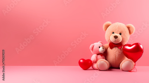 Valentine's Day, love and romance background, background with heart shapes © jiejie