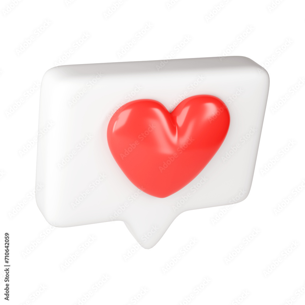 3D white frame with heart and love emoji. Social media online platform concept icon, online communication on application. For Valentine day, Mother day, Women day, wedding, sticker, greeting card 3D white frame with heart and love emoji. Social media online platform concept icon, online communication on application. For Valentine day, Mother day, Women day, wedding, sticker, greeting card