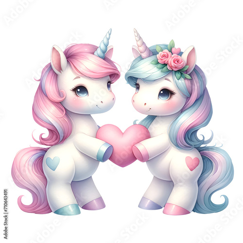 Unicorn couple on Valentine’s Day