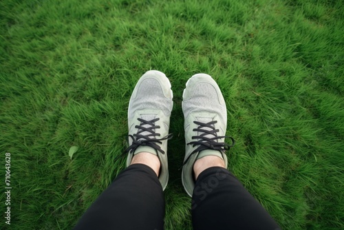 feet in a grass