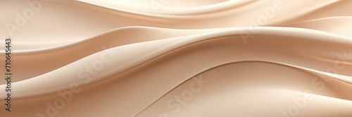 Beige Abstract Wavy Design Background. Smooth 3D waves for a minimalist backdrop for business presentation.