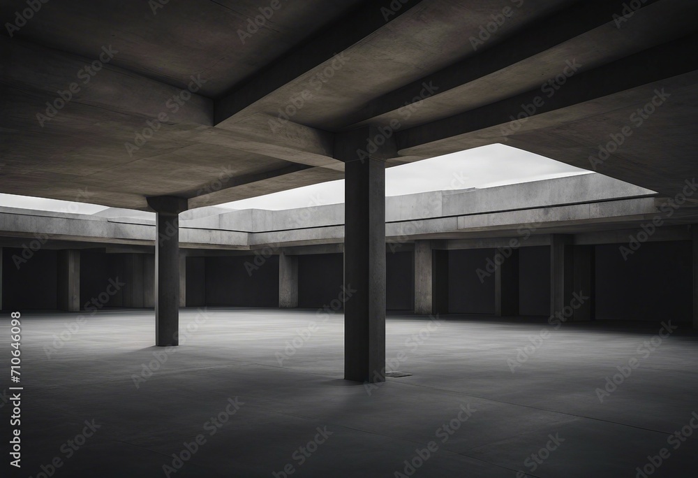 Dark and dim concrete shelter Dark and dim concrete shelter