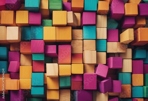 Header image or cover image for something creative or diverse Wide format background of wooden block