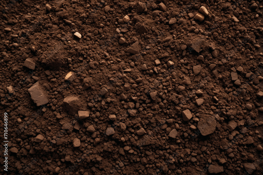 Soil texture, low light, top view Soil texture, low light, top view