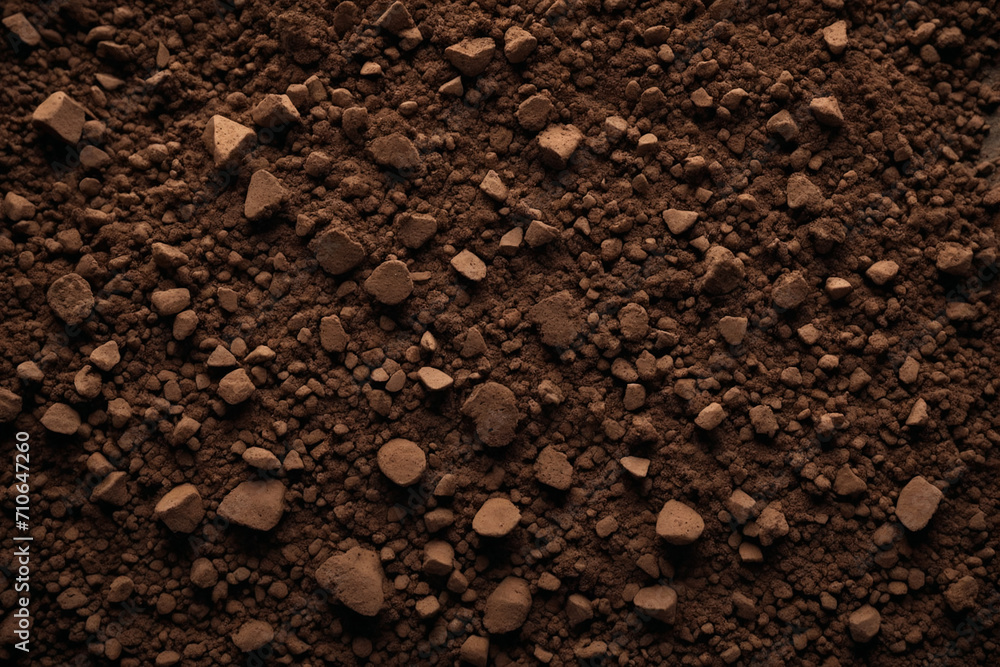 Soil texture, low light, top view Soil texture, low light, top view