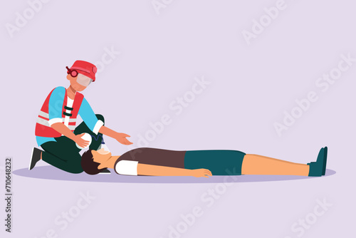 First aid, emergency concept. Colored flat vector illustration isolated.