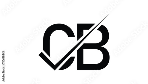 CB Letter Logo Design Template Vector. Creative initials letter CB logo concept.