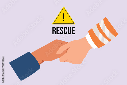 First aid, emergency concept. Colored flat vector illustration isolated.
