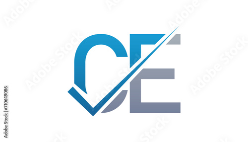 CE Letter Logo Design Template Vector. Creative initials letter CE logo concept.