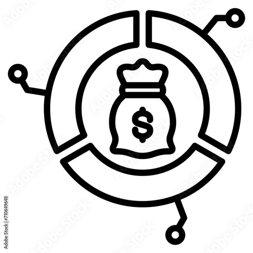 Asset Allocation Icon For Design