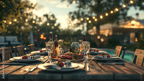 outdoor dining family gathering photo