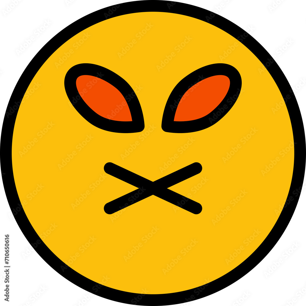Angry and Mute Face Emoji
Angry and Mute Face Emoji