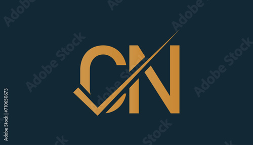 CN Letter Logo Design Template Vector. Creative initials letter CN logo concept.