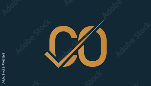 CO Letter Logo Design Template Vector. Creative initials letter CO logo concept.