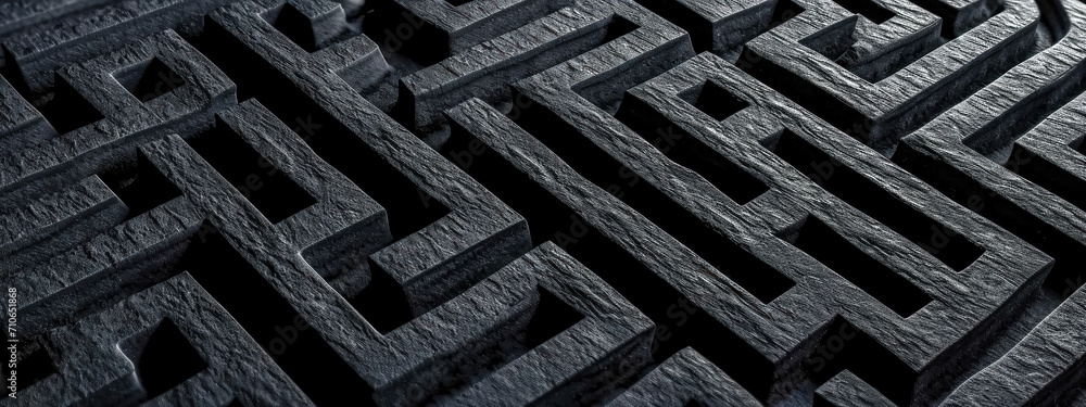 maze with a dark, textured surface, creating a sense of complexity and challenge. maze with a dark, textured surface, creating a sense of complexity and challenge.