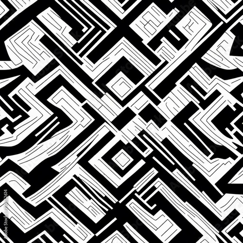 black and white seamless pattern