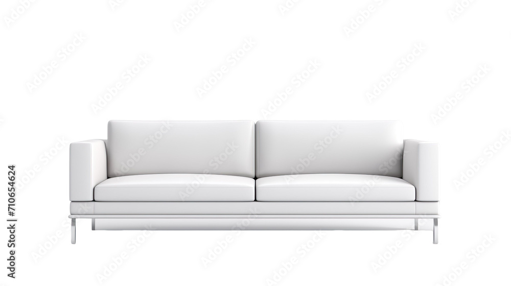 front view of a deep-seated sofa isolated on a white background
