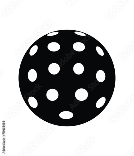 Black and white Pickleball. You can use it as club logo, banner design etc.