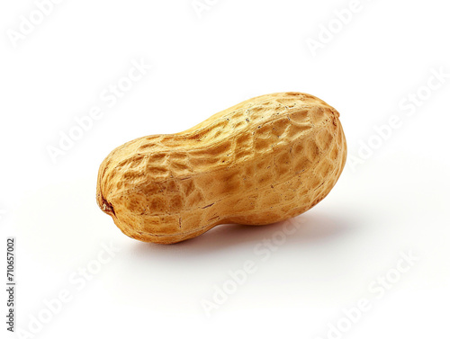 Peanut isolated on white background. Minimalist style. 