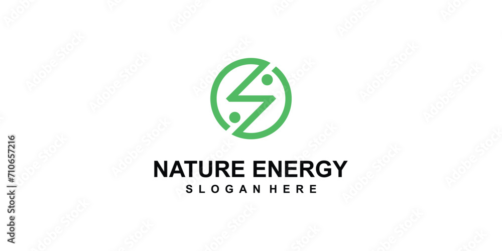 Simple nature energy logo design with modern concept| premium vector Simple nature energy logo design with modern concept| premium vector