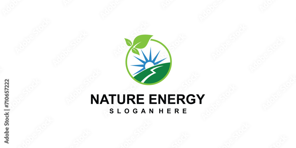 Simple nature energy logo design with modern concept| premium vector ...