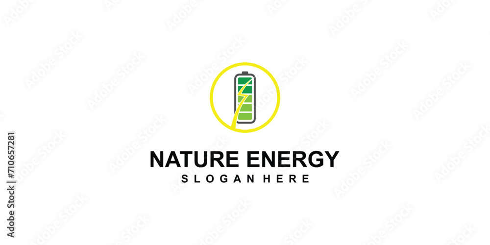 Simple nature energy logo design with modern concept| premium vector Simple nature energy logo design with modern concept| premium vector