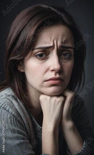 depressed woman portrait