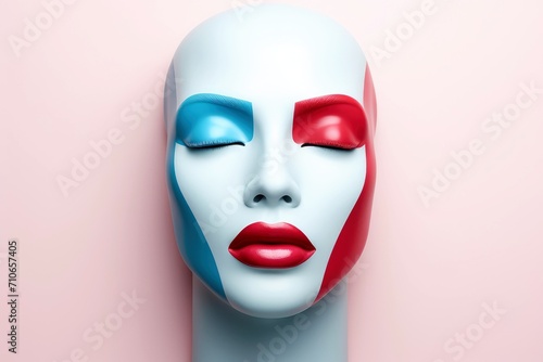 3d abstract human head,face, Psychic waves concept © AITTHIPHONG