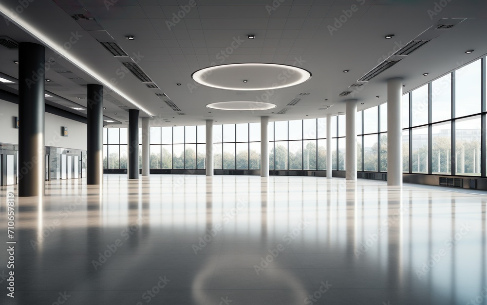 Empty hall in the modern office building Empty hall in the modern office building