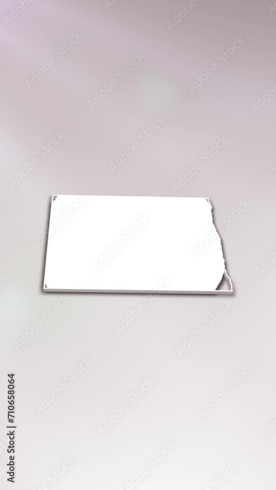 Mobile Vertical Resolution 1080x1920 Pixels, North Dakota State (USA) 3D Map Intro on White Background, Multi Purpose Background Useful for Politics, Elections, Travel, News and Sports Events
Mobile Vertical Resolution 1080x1920 Pixels, North Dakota State (USA) 3D Map Intro on White Background, Multi Purpose Background Useful for Politics, Elections, Travel, News and Sports Events