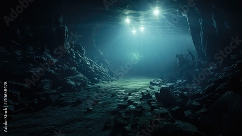 water deep ocean background illustration marine abyss, depths exploration, biodiversity darkness water deep ocean background © vectorwin