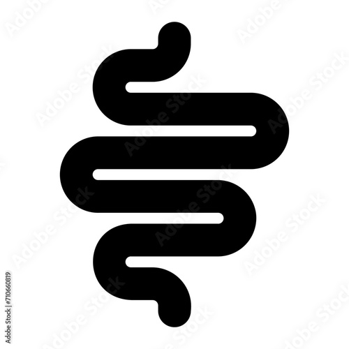 intestine glyph icon