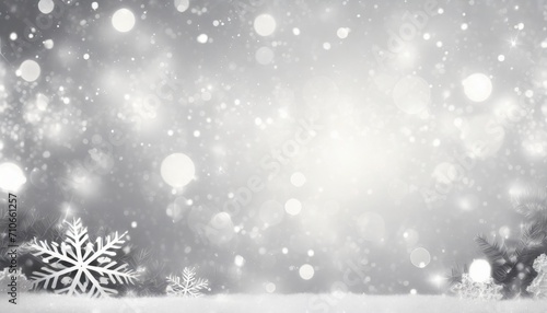 white and gray christmas light with snowflake bokeh background winter backdrop wallpaper illustration