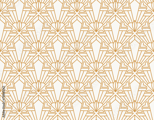 Abstract victorian seamless pattern. Vector art deco background. Geometric illustration.