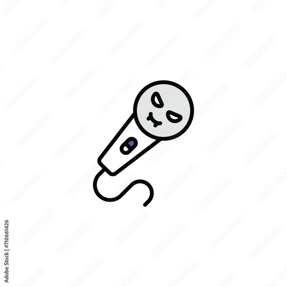 Microphone icon design with white background stock illustration Microphone icon design with white background stock illustration