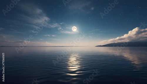 moon over water illustration