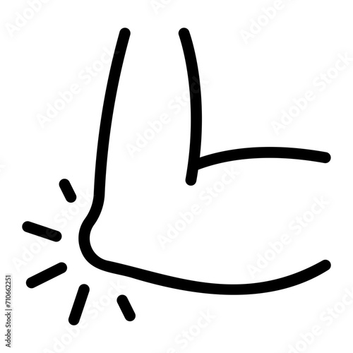 elbow line icon