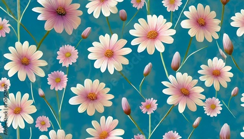 seamless pattern with flowers illustration photo