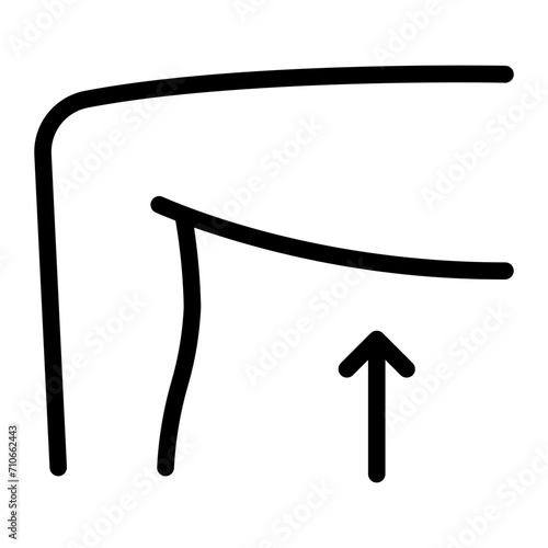 thigh line icon