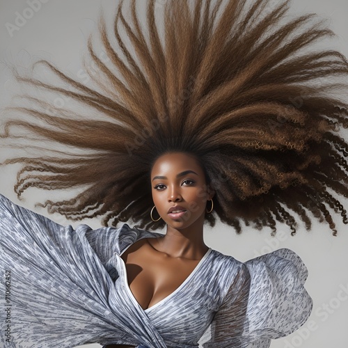 African American Woman Fashion Hair AI Generated Image