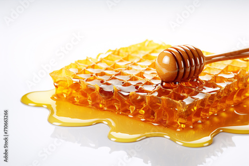 A honey-drizzled comfit on a milky canvas. photo